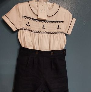 Baby Boy Ralph Lauren Smock Short Set